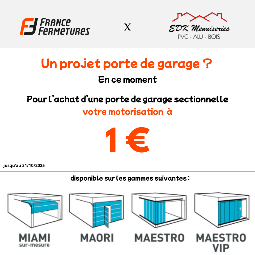 Promotion porte de garage sectionnelle